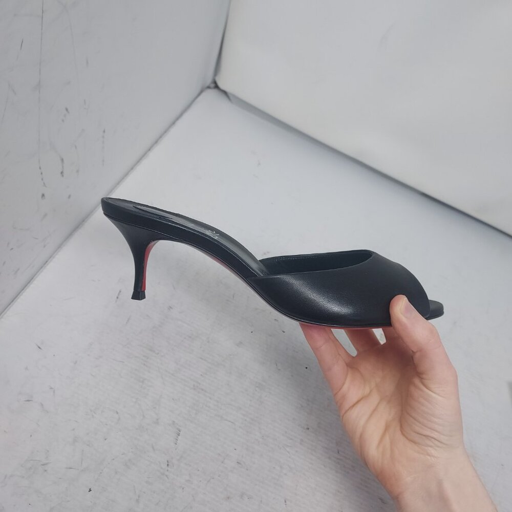 CHRISTIAN LOUBOUTIN Me Dolly Leather Black Mule Sandal - Picture 3 of 11